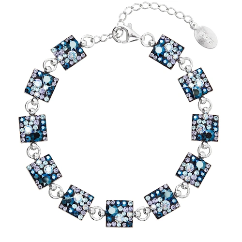 Strieborný náramok s kryštálmi od Swarovski® Blue Style