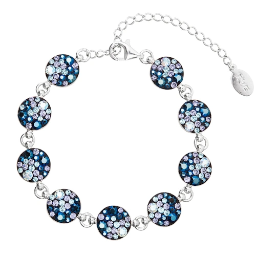 Strieborný náramok s kryštálmi od Swarovski® Blue Style