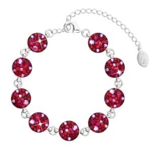 Strieborný náramok s kryštálmi od Swarovski® Cherry